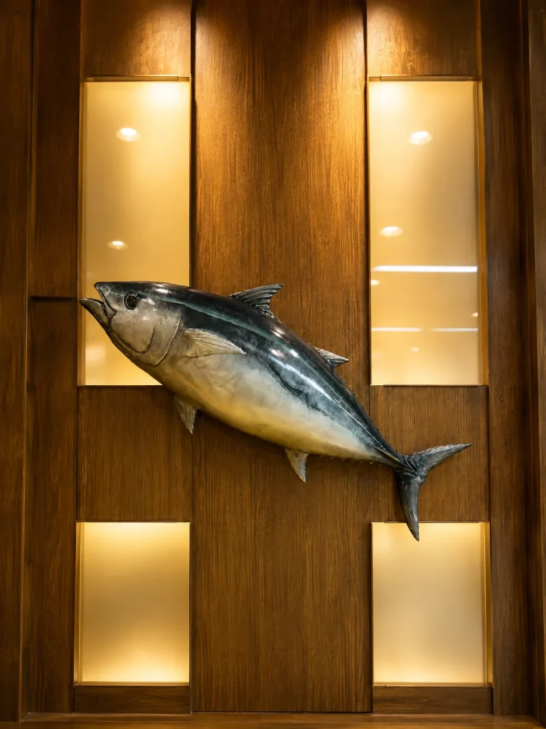 商業施設の大型マグロ立体オブジェ製作